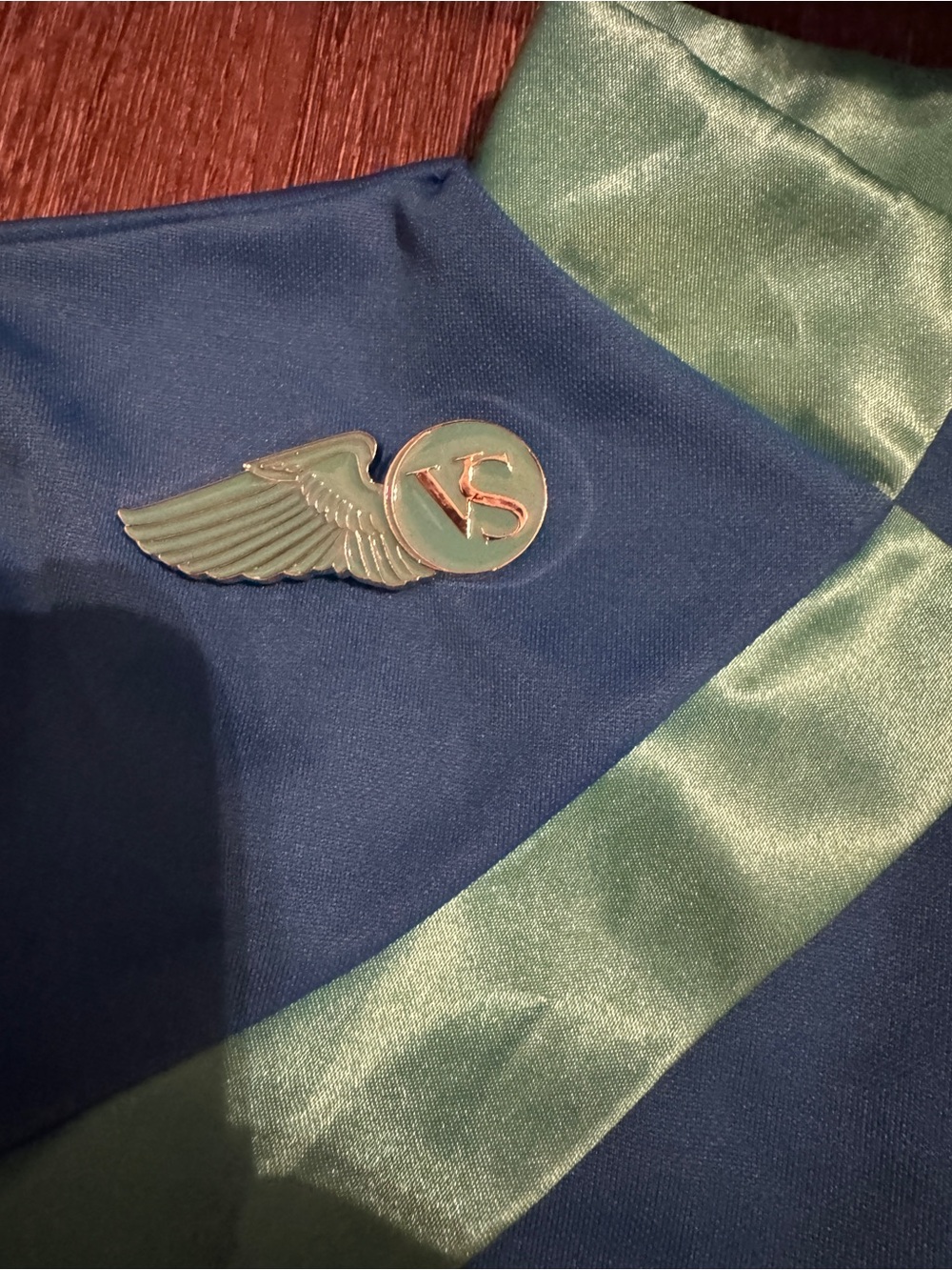 Victoria's Secret Blue and Teal Flight Attendant Costume Set with Wig - Picture 3 of 10